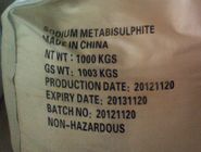 EC do produto comestível de Metabisulfite do sódio do SO2 65% nenhuma pureza SMBS de 231-673-0 Na2S2O5 97%